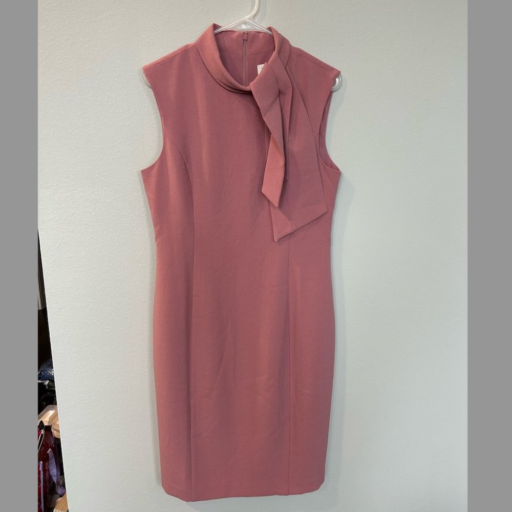 Harper Rose Sleeveless Neck Bow Blush Dress Size 12